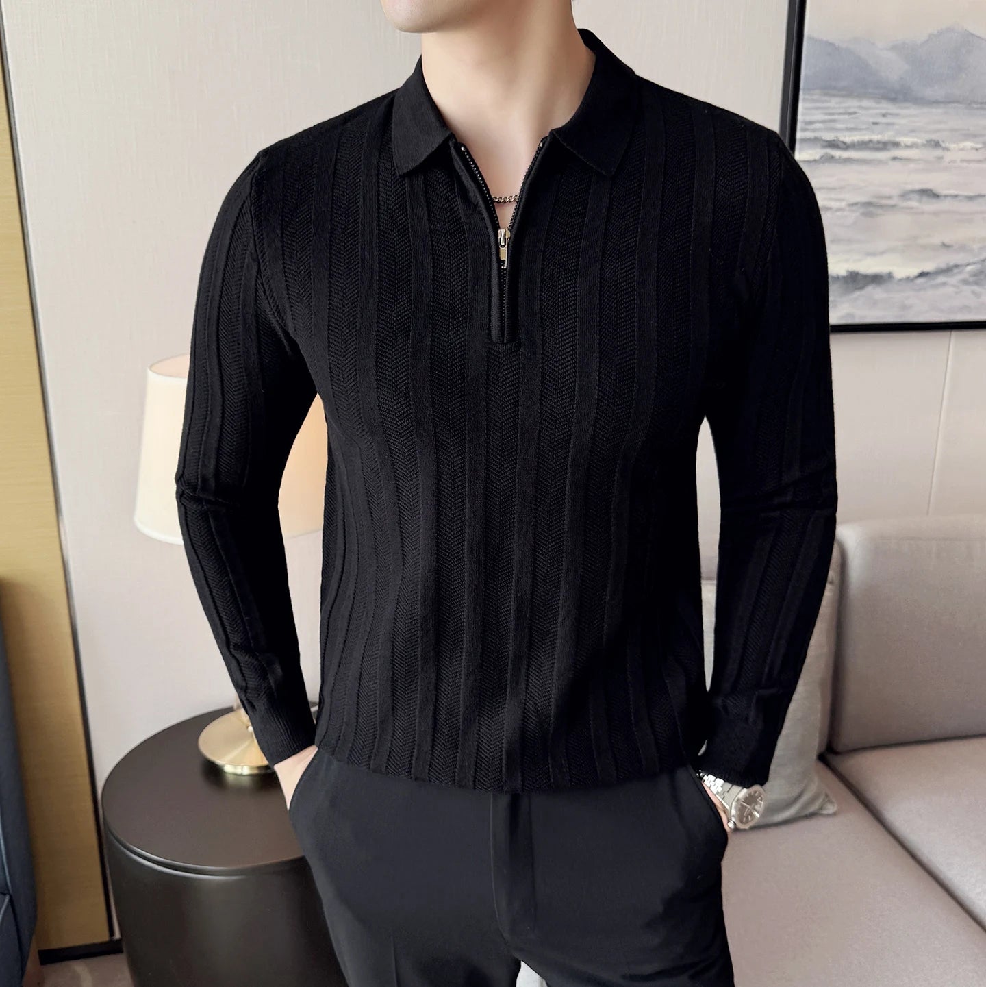 חולצת פולו ארוכה - old money